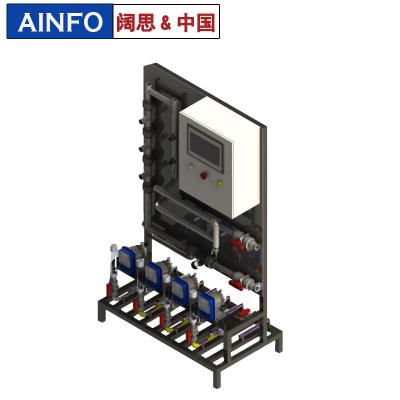 通過(guò)在線監(jiān)測(cè)藥劑濃度控制加藥量，在線ORP檢測(cè)儀控制殺菌劑的投加，在線PH檢測(cè)儀控制濃硫酸的投加，電導(dǎo)率控制排污