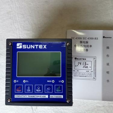 SUNTEX 電導率儀EC-4300RS配電極8-241微電腦RC/EC變送器雙輸出/組