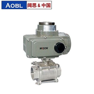 AOBL電動(dòng)絲扣球閥不銹鋼三片式內(nèi)螺紋口閥門多規(guī)格AC220V開(kāi)關(guān)型